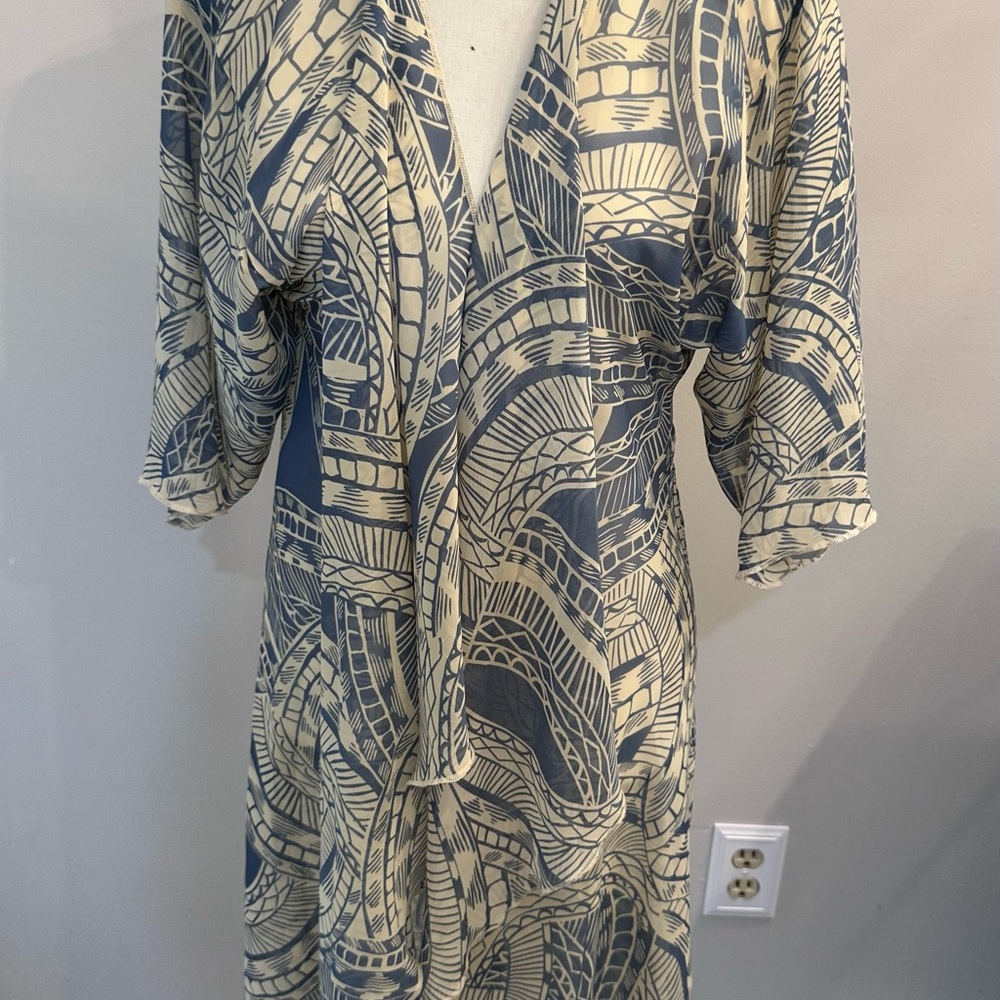 LuLaRoe Blue and Cream  Coverup